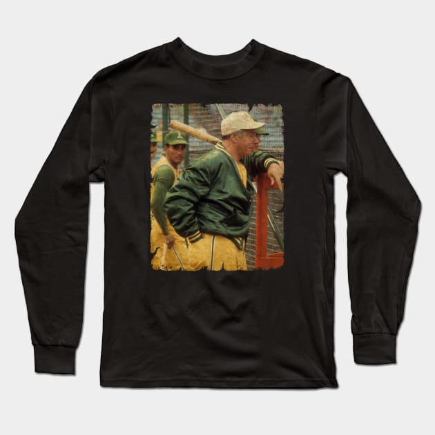 Joe DiMaggio and Bert Campaneris in Oakland Athletics Long Sleeve T-Shirt by anjaytenan